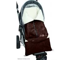 byboom – Chancelière 2en1 Printemps, Été, Automne, Universelle pour coque bébé, siège auto, par ex. pour Maxi-Cosi, Römer, pour poussette ou Buggy, enfants, Couleur : Marron/beige