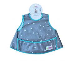 Minene Minenewipe Clean Bavoir Motif étoiles Gris