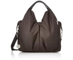 Lässig Sac à langer - Green Label Neckline Noir - Sac à langer Multifonctionnel pour Maman Pratique avec porte biberon isotherme et un matelas à langer imperméable, poche grand et superbe