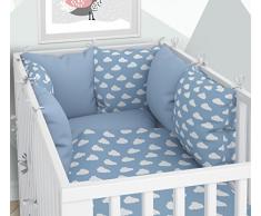 Literie et tour de lit pour bébé – 6 coussins en velours pour lit bébé 60 x 120 cm