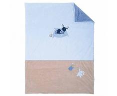 Nattou Couverture Douce Âne Alex pour Bébé, 100 x 135 cm, Alex et Bibou, Bleu