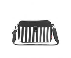 Grande Mini à langer Baby Diaper Sac à langer (Noir à rayures)