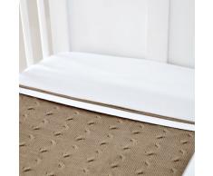 Babys Only Drap Lit de Bébé blanc avec liseré kaki (150 x 120 cm) - AUTRE