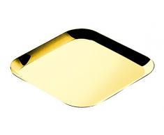 Mepra Uno Oro Assiette carrée pour bébé 15 x 15 cm