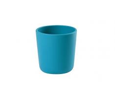 BÉABA, Verre Enfant Silicone souple et incassable, Ergonomique, Facilite la prise en main, Compatible micro-onde, Bleu