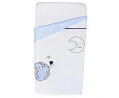 Trois Kilos Sept Dream Tour de Lit Garçon Réversible en Coton Bleu/Blanc