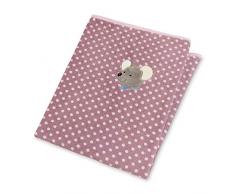 Sterntaler Couverture en Peluche Souris Mabel, Âge : Bébé dès la Naissance, 75 x 100 cm, Rose/Multicolore