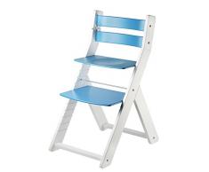 Wood Partner Chaise enfants/chaise haute – Sandy M03 Combi Bleu