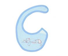 Noukies SA W&H Bavoir Mini Bleu