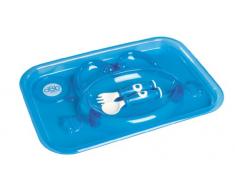 dBb Remond Plateau Repas + Couverts - Fourchette + Cuillère - Bleu Translucide