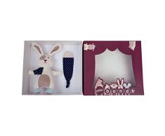 LITTLE BAND LTB920708 Coffret Bébé Peluche Lapin/Doudou Glace