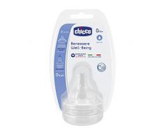 Chicco Tétine Physiologique Anti-Colique Flux Normal Transparent 0 Mois+ 2 Pièces