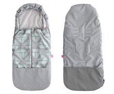 Chancelière en Softshell pour poussette - Imperméable et coupe-vent - Bateaux vert menthe