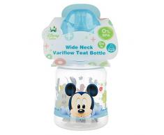 Stor st-39801 – Biberon Col Large 150 ml Tétine silicone 3 positions, motif Mickey Mouse
