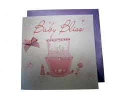 Lit bébé en coton blanc rose