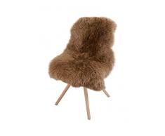 Kaiser Tapis en Peau D`Agneua, Cappuccino, 90-100 cm Marron