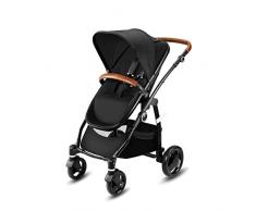 cbx Poussette Combinée Leotie Lux avec Siège Luxueux Réversible, Accessoires en Cuir et Nacelle Pliable pour Nouveau-Nés, Habillage pluie inclus, Dès la Naissance jusquà 15 kg, Smoky Anthracite