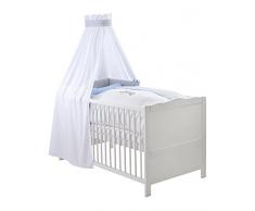 Julius Zöllner Petites Chouettes Garniture de Lit avec Application Bleu Clair