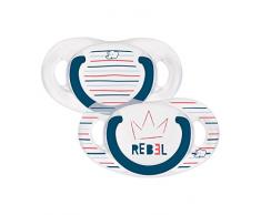 bébé confort Rebel Rules Rebel Set de 2 Sucettes Natural Physio en Silicone 18/36 Mois