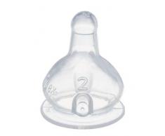 Tigex 2 Tétines pour Biberon Silicone Anatomique Ventilé Air Control 0 / 6 mois