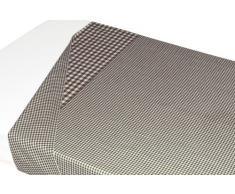 Taftan Drap de Lit Vichy marron (120 x 150 cm) - Marron