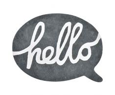 TAPIS COTON LILIPINSO (90X65CM) - BULLE ANTHRACITE HELLO