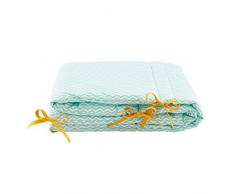 Cocoeko Tour de lit bébé zigzag vert menthe