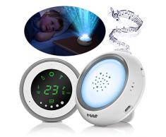 Reer 50080 Projecteur Bébé avec ciel étoilé et fonction berceau Blanc