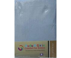 Dudu N Girlie Coton Mini Drap-housse pour lit bébé, 50 cm x 100 cm, 2 pièces, bleu