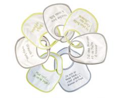 Trois Kilos Sept Lot de 7 bavoirs naissance garçon