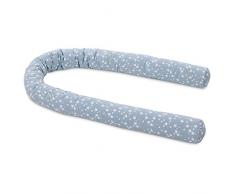 babybay Boudin de Lit en Piqué Convient pour Tous Modèles Bleu Ciel avec Étoiles Blanc 1 Unité