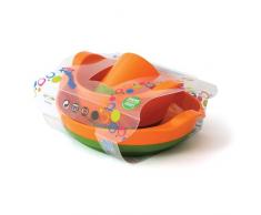 Plastorex Lot Vaisselle - Assiette 8108/Gobelet 8708/Bol 8608 - Mélamine Orange + Antidérapant Vert