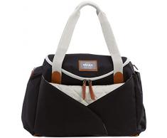 BÉABA, Sac à Langer Sydney II, Modulable, Grande contenance, Rangements multiples, Grand espace à langer cocoon, Pochette repas isotherme, Système attache poussettes, Anses transport, Noir