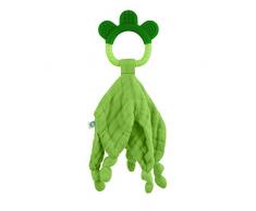 Green Sprouts Mousseline Doudou pour bébé Anneau de dentition Coton Bio (Taille unique, Vert)
