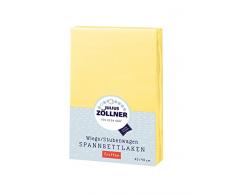 Julius Zöllner Drap-Housse Frottée pour le Berceau - Jaune - 90/40 cm
