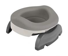 POTETTE PLUS Pack pot multifonctions : pot de voyages, réducteur de toilettes, pot de maison grâce à la recharge souple et 10 recharges jetables (Gris Clair)
