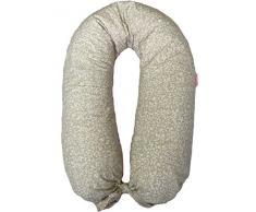 merrymama- Housse de rechange pour coussin allaitement et grossesse cm Ecru 190, provençal