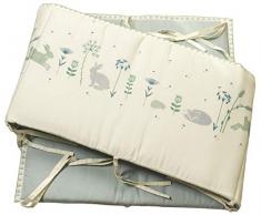 Taftan Hello World Lit bébé 180 x 35 cm Bleu/Gris/Vert