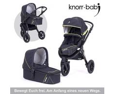 Knorr-baby 883421 Head Poussette combinée 3 roues Gris foncé/jaune