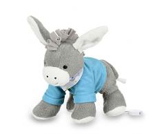 Sterntaler Peluche Musicale, Âne Emmi en Peluche, Boîte à Musique Remplaçable, Taille: M, Brun/Grün