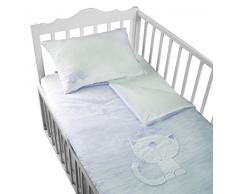 Tots by Smart Rike 280–207 Parure de lit classic, 100% En Coton Jersey, Housse de couette 100 x 135 cm et 1 taie doreiller 60 x 40 cm Bleu