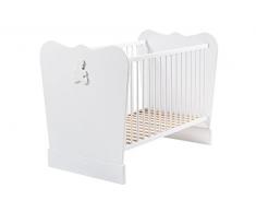 DOMIVA Lit Bébé Sommier 2 Positions Blanc 60 x 120 cm