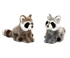 WWF - Peluche Raton Laveur - Réaliste avec Nombreux Détails Ressemblants - Douce et Souple - Normes CE - 23 cm - Beige