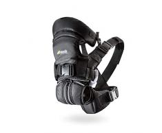 Hauck 4 Way Carrier Porte Bébé Physiologique avec Support de Tête et de Nuque, Quatre Possibilités de Portage 4 en 1, de la Naissance à 12 kg - Noir