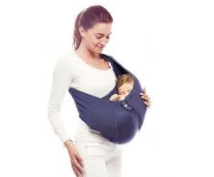 Wallaboo - Porte bébé Connection - Ergonomique de la naissance à 36 mois - Le porte-bébé sling à poche pratique et facile à installer - 100% Cotton - Couleur: Bleu