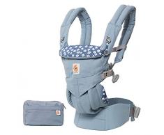 Ergobaby Porte Bebe Physiologique Ergonomique Omni 360 Multiposition 4-en-1 Dorsale et Ventral, Daisy Bleu
