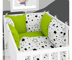 Tour de lit – Six coussins en velours pour lit bébé 70 x 140 cm