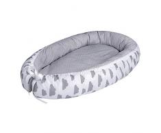 LULANDO Baby-Nest cocon pour bébé/nourrisson, cocon à usage multiple, coussin pour bébé, couffin de voyage portable, 100 % coton, anti-allergique, certificat Oeko-Tex, dimensions: 80cm x 45cm x 15cm