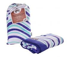 XKKO bmb10 lo-0004 a 2 couches mousseline Couverture pour enfant Bambou, Bamboo Muslin Blanket, avec sac de protection assorti Chen Bambou mousseline Couverture pour bébé, bleu