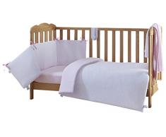 Clair de Lune Parure de lit (Rose, étoiles et rayures, Lot de 2)